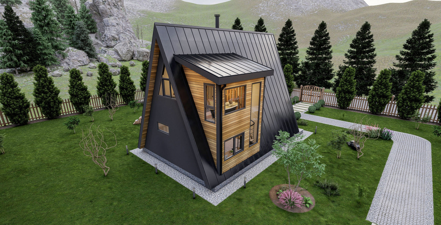 A Frame House Plans, Small a Frame Cabin Plans