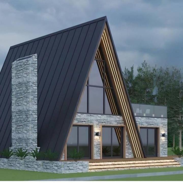 Plan maison triangle | Soft House Plans – plan en forme triangulaire