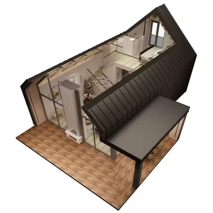 Planos de cabana em A, projeto de cabana em A